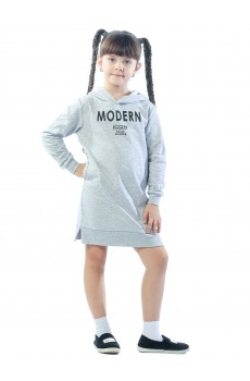 Платье детское  ФП5013П2 серый-меланж
