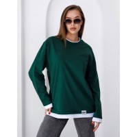 Лонгслив женский КЛ1531П1 изумрудный Лонгслив женский КЛ1531П1 изумрудный