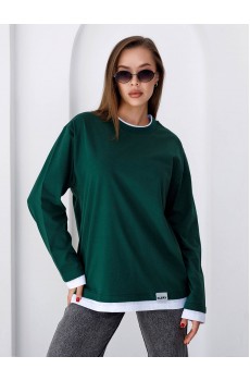 Лонгслив женский КЛ1531П1 изумрудный Лонгслив женский КЛ1531П1 изумрудный
