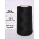 КМКомплект ниток B40/2 #BLACK черный 5000 ярд