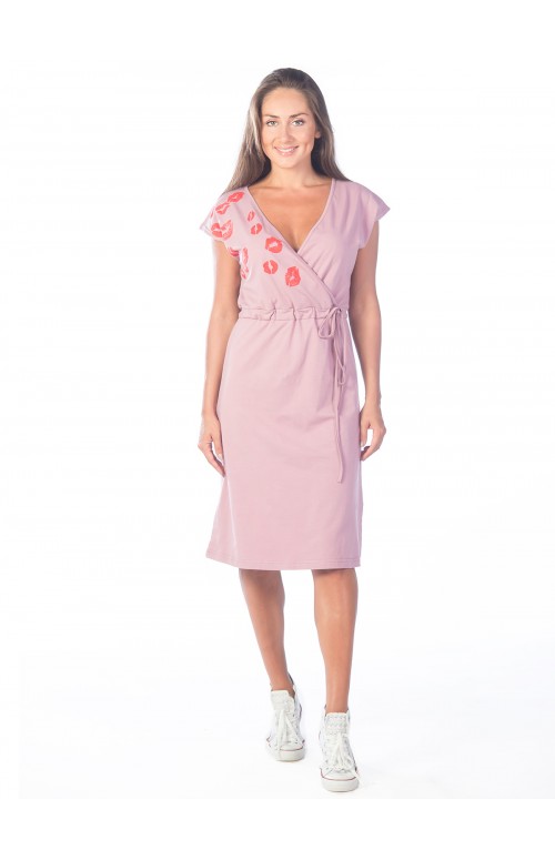 Платье Губки-поцелуйчики  КЛП1385П2 темно розовый