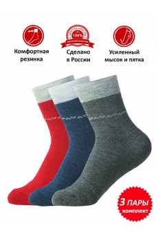 Набор женских носков НКЛМ-2 махр, цвет ассорти, 3 пары