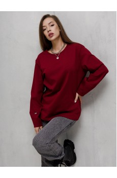 Лонгслив женский КЛ1546 бордовый Лонгслив женский КЛ1546 бордовый