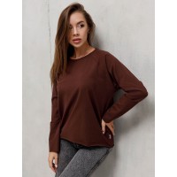 Лонгслив женский КЛЛ1543 коричневый