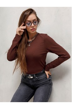 Лонгслив женский КЛЛ1544 коричневый Лонгслив женский КЛЛ1544 коричневый