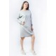Платье из футера ФП1352 серый-меланж