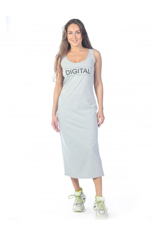 Платье карандаш Digital КЛП1392П1 серый меланж