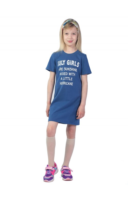 Платье детское JULY GIRLS КП5015П3 индиго