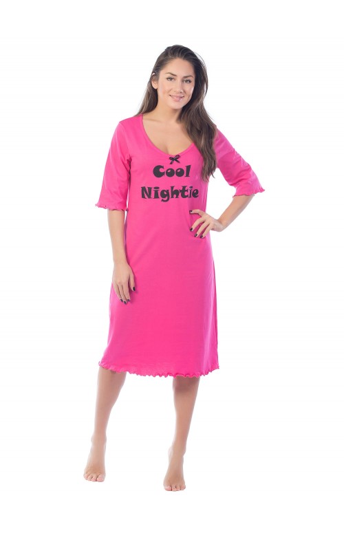 Ночная сорочка Cool Night КС1366П2 темно-розовая