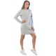 Платье из футера  ФП1406П4 серый-меланж