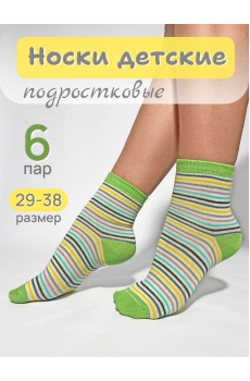 Набор подростковых носков НКЛД-15 олива, комплект 6 пар