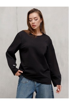 Лонгслив женский КЛ1546 чёрный Лонгслив женский КЛ1546 чёрный